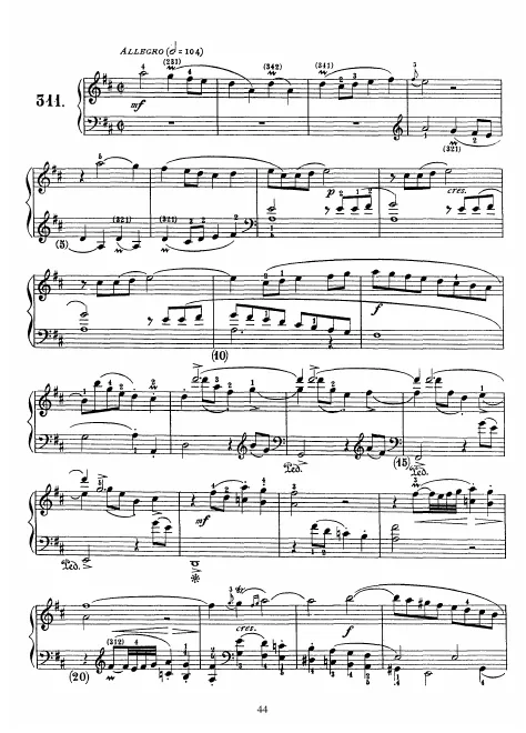 First page of Keyboard Sonata in D major