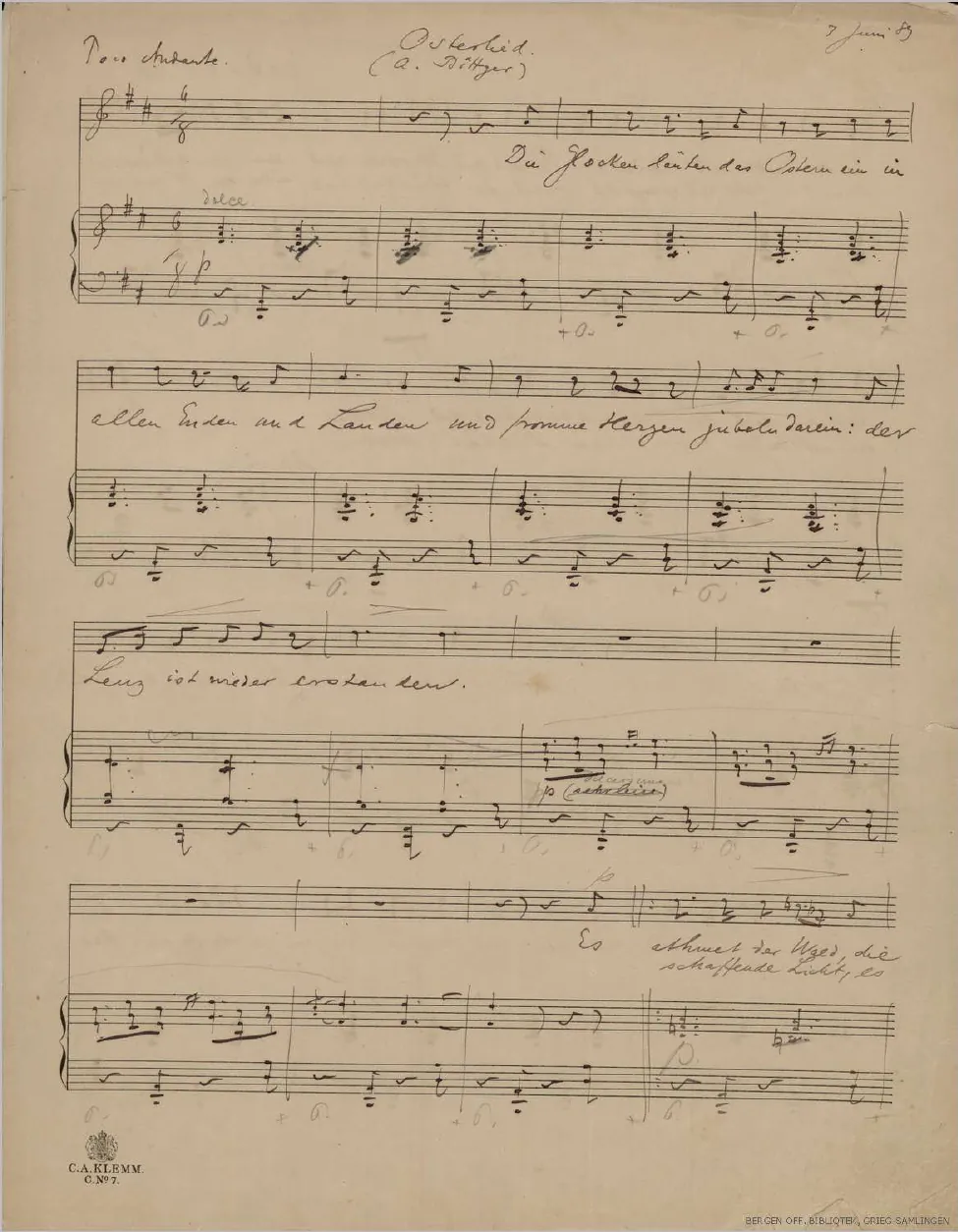 First page of Osterlied
