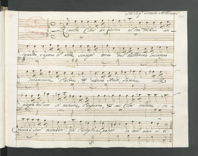 First page of Rivolse Clori un giorno
