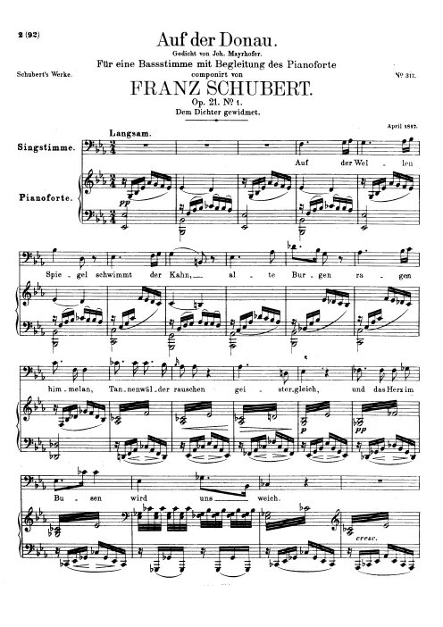 First page of Auf der Donau
