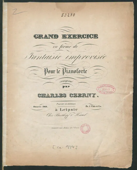 First page of Grand exercice en forme de Fantaisie improvisée