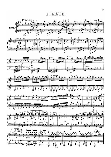 First page of Keyboard Sonata