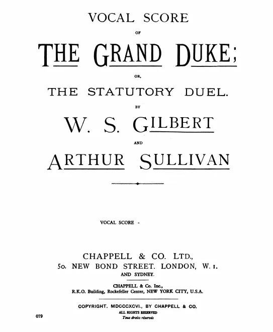 First page of The Grand Duke