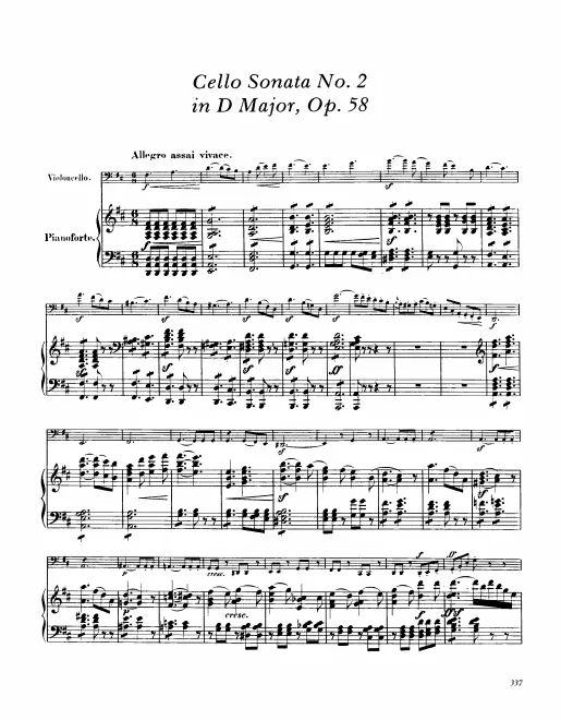 First page of Cello Sonata No.2