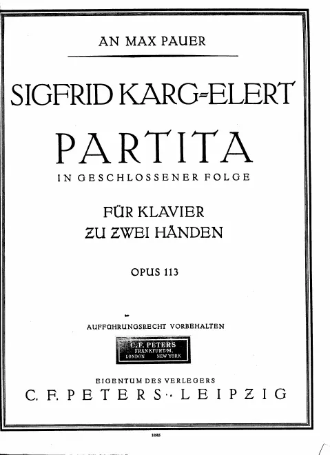 First page of Partita in geschlossener Folge