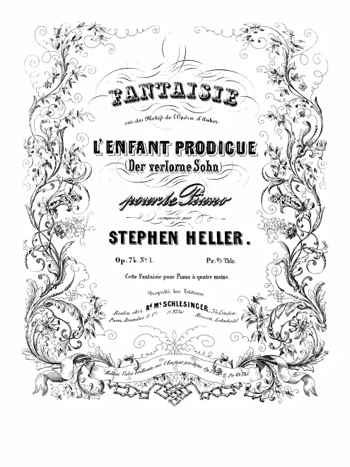 First page of Fantaisie et Valse sur 'L'enfant prodigue'