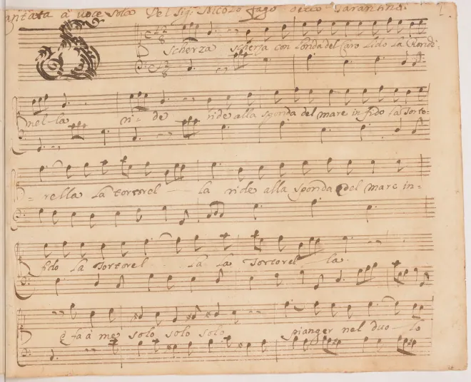 First page of Scherza con l'onda del caro lido
