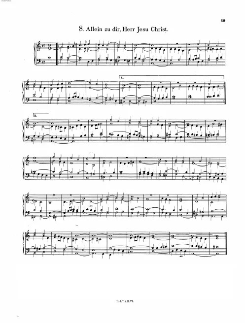 First page of Allein zu dir, Herr Jesu Christ