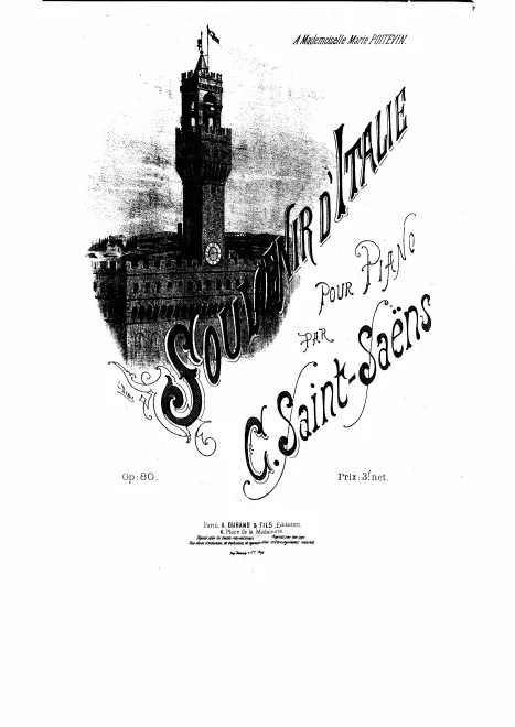 First page of Souvenir d'Italie