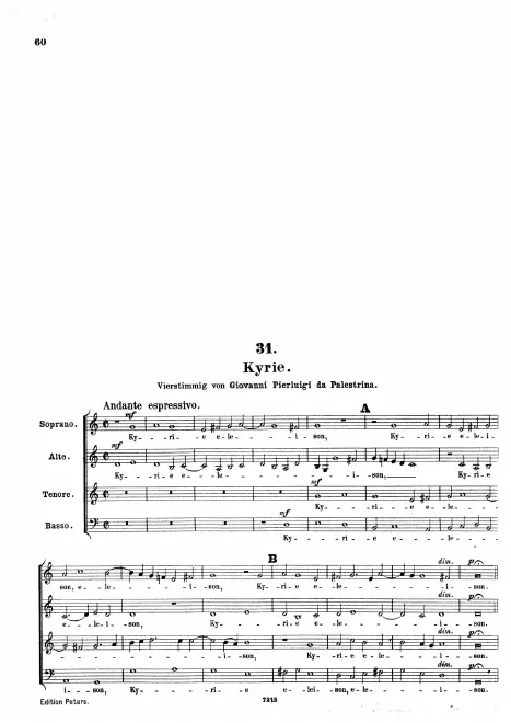 First page of Missa Iste confessor