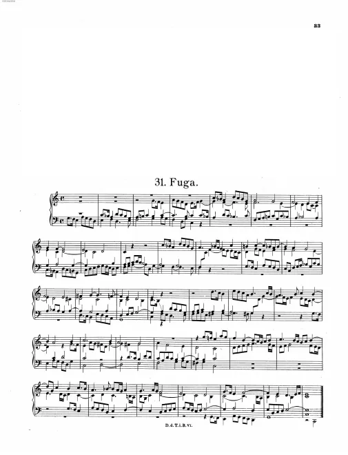 First page of Fugue in C major