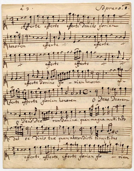 First page of Afferte Domino gloriam honorem