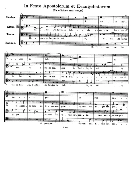 First page of Estote fortes in bello
