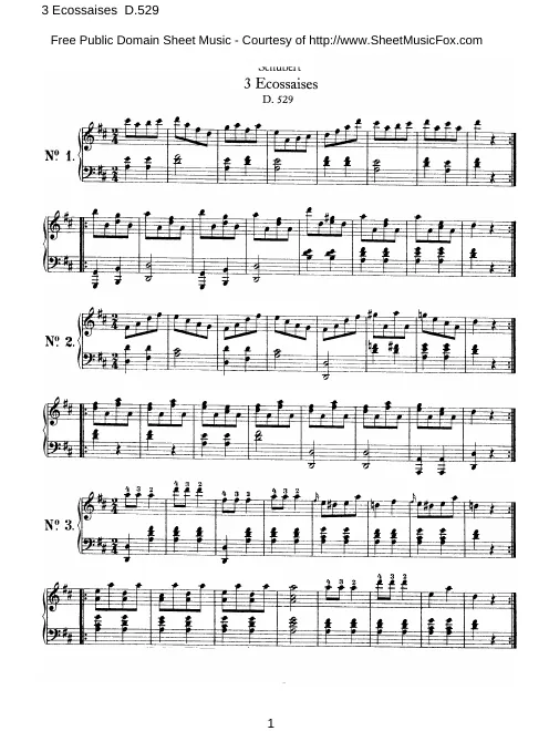 First page of Ecossaises, D.529