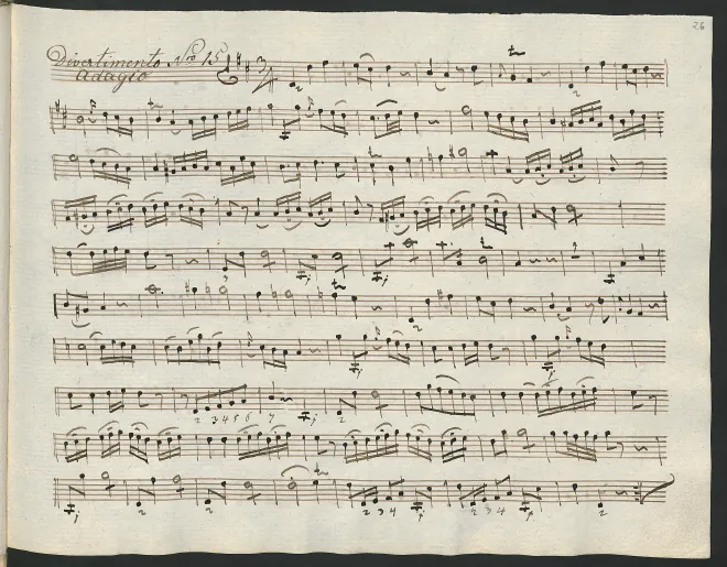 First page of Baryton Trio in D major