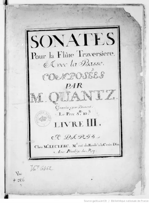 First page of 6 Flute Sonatas