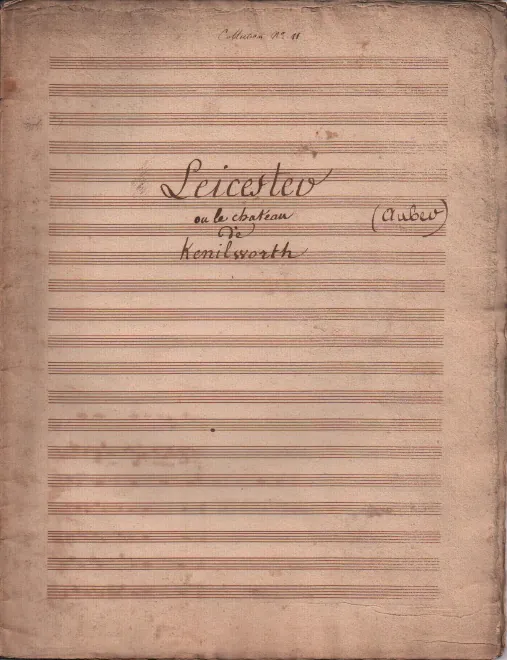 First page of Leicester, ou Le château de Kenilworth
