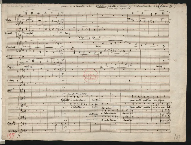 First page of O salutaris hostia in G major