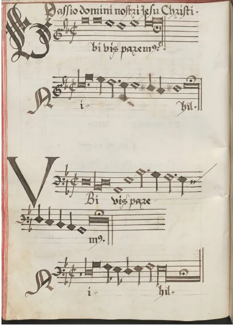 First page of Passio Domini nostri Jesu Christi secundum Lucam