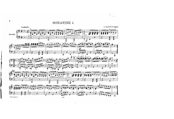 First page of Sonatina for Piano 4-hands