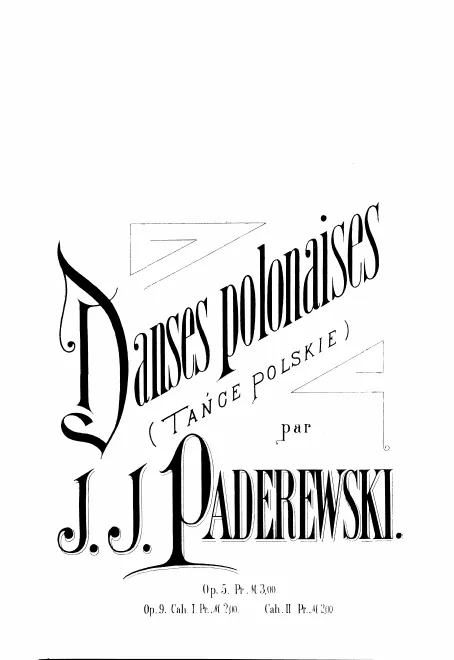 First page of Danses Polonaises