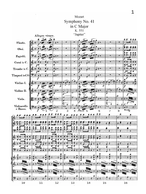 First page of Symphony No.41
