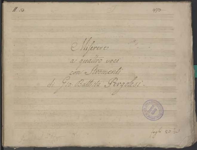 First page of Miserere in C minor