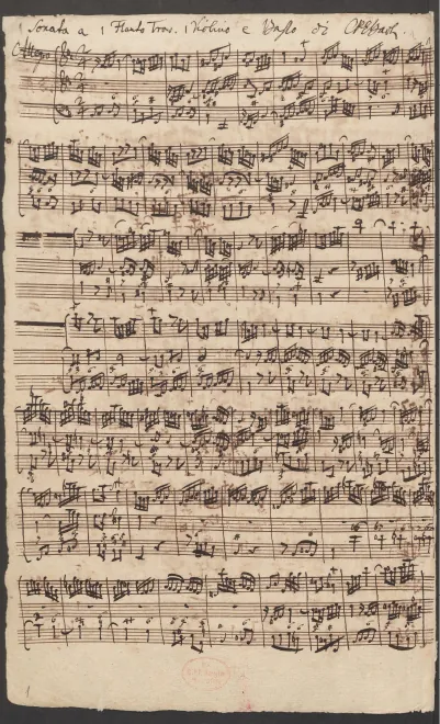 First page of Sonata in B minor
