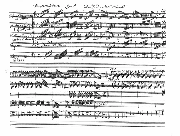 First page of Chamber Concerto in F major, RV 98