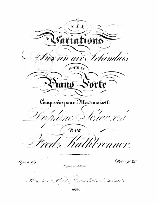 First page of Variations sur un air Irlandais