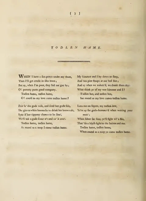 First page of Todlen hame, Hob.XXXIa:6