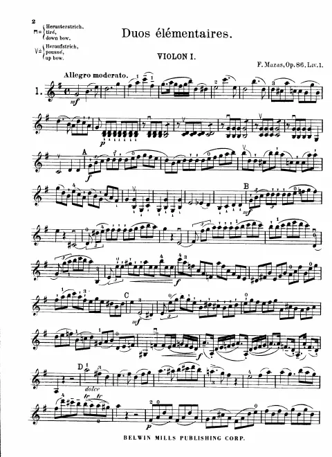 First page of 9 Duos élémentaires