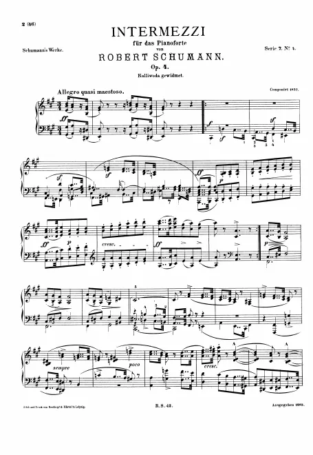 First page of Intermezzi