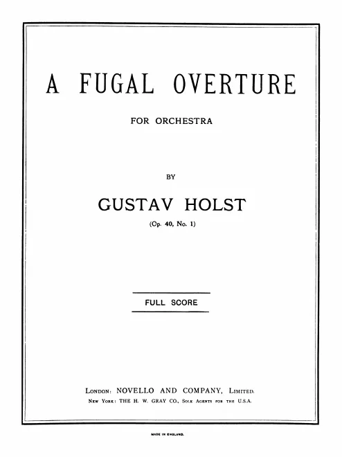 First page of A Fugal Overture