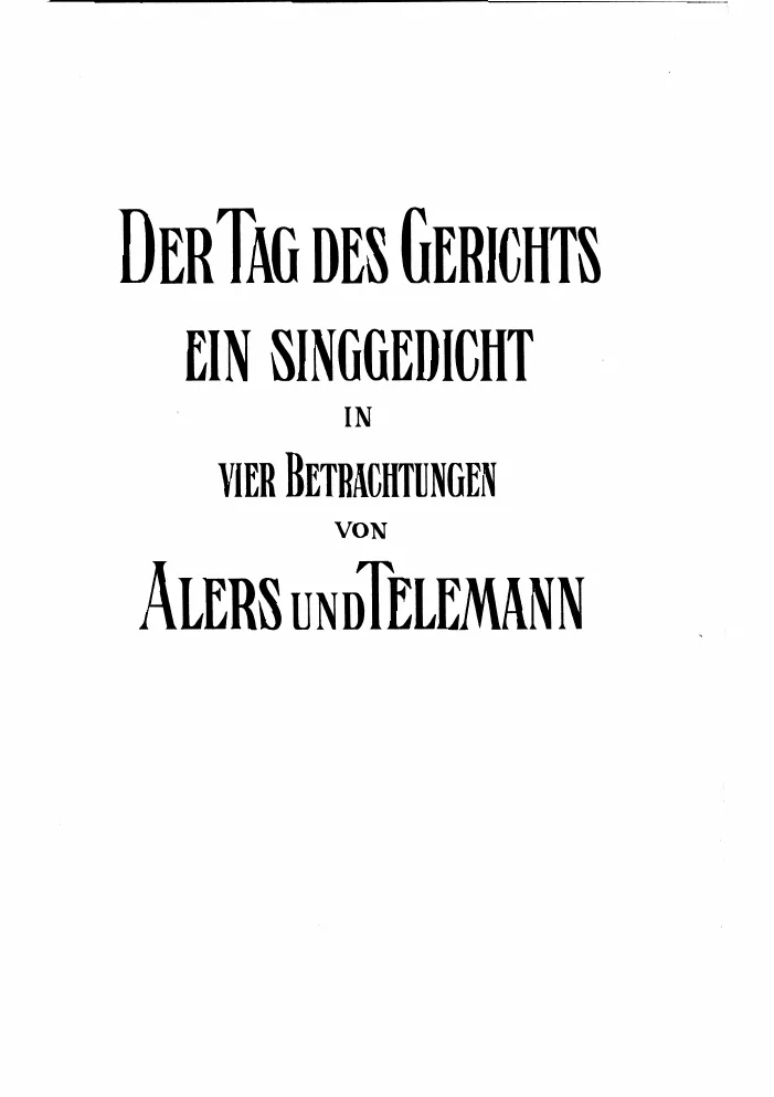 First page of Der Tag des Gerichts