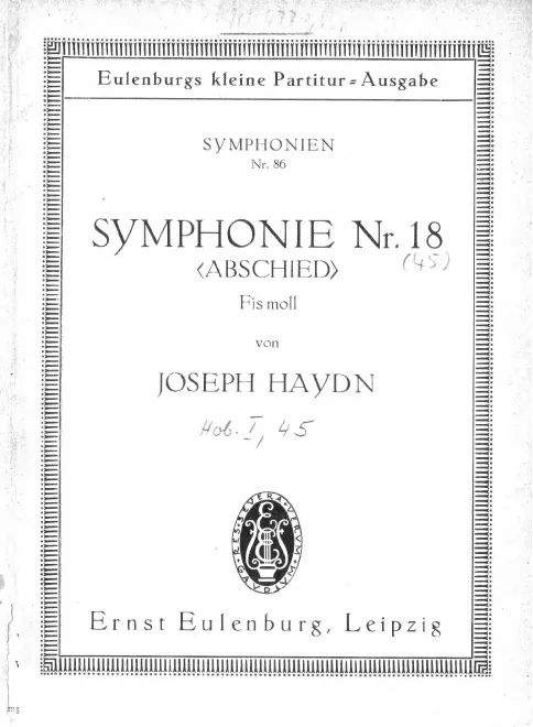 First page of Symphony No.45 in F-sharp minor