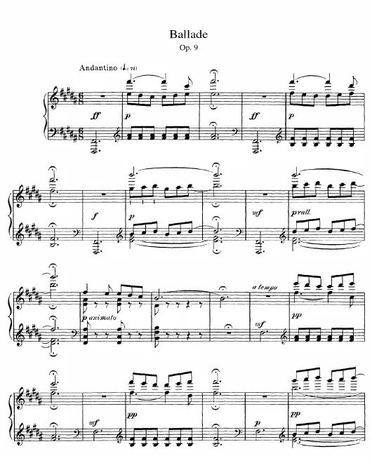 First page of Ballade