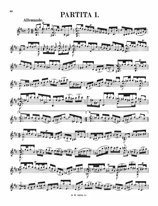 First page of Violin Partita No.1