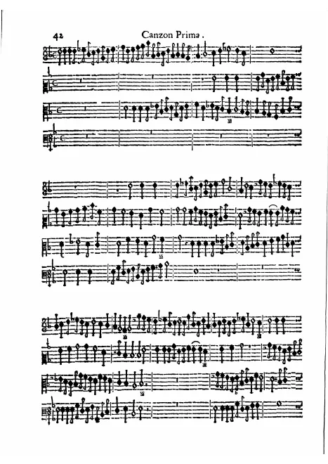 First page of Canzon sopra Primo tono