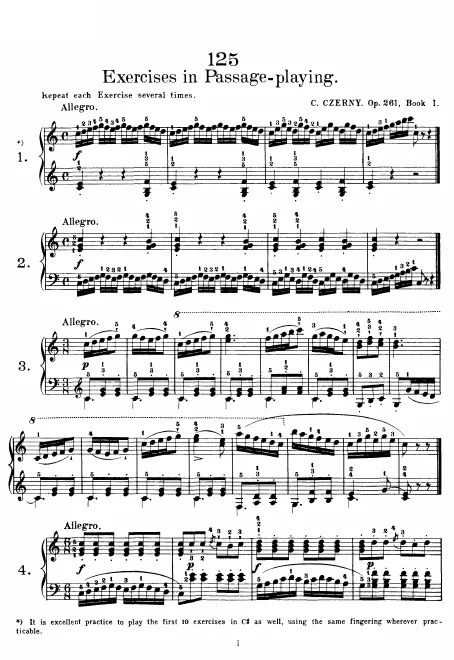 First page of 125 Passagenübungen