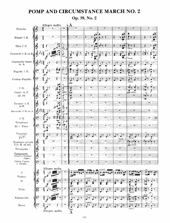 First page of Pomp and Circumstance March No.2