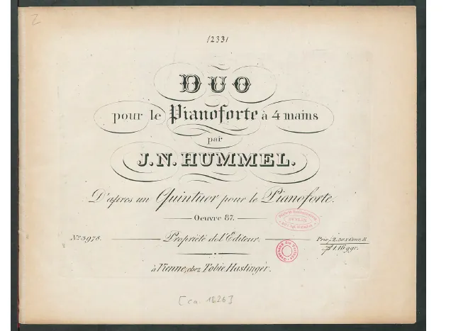 First page of Piano Quintet