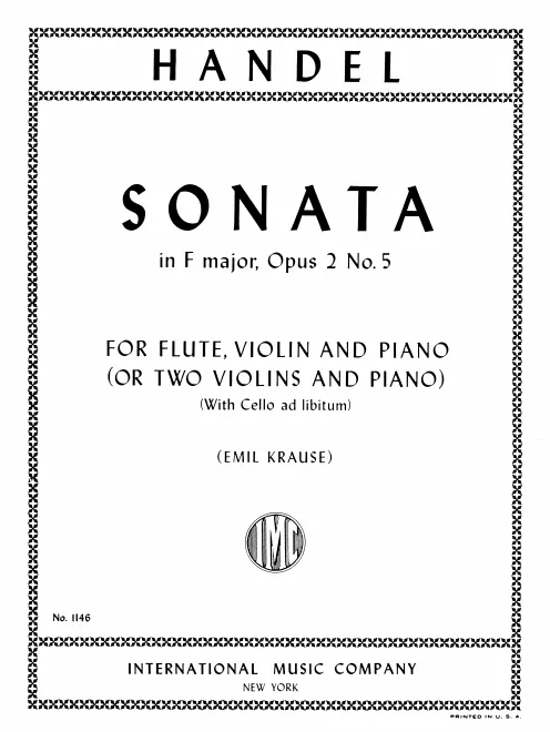 First page of Trio Sonata in F major