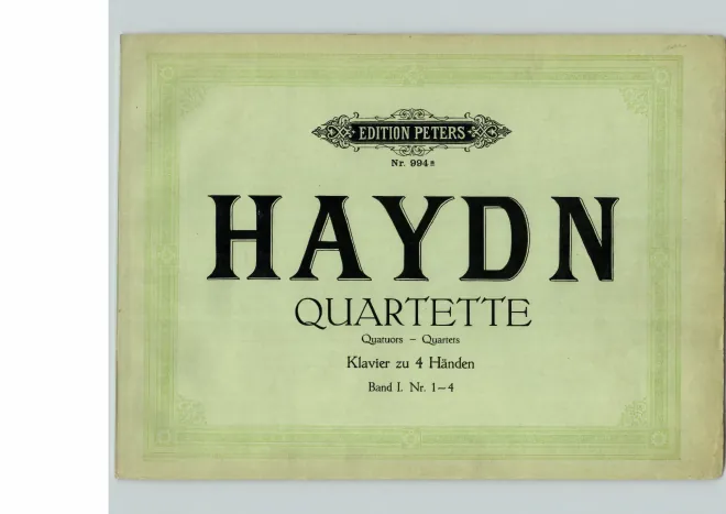 First page of String Quartet in E major