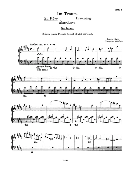 First page of En rêve