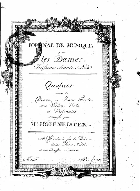 First page of Keyboard Quartet No.1