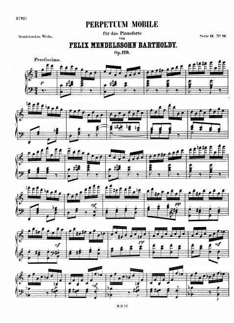 First page of Perpetuum Mobile