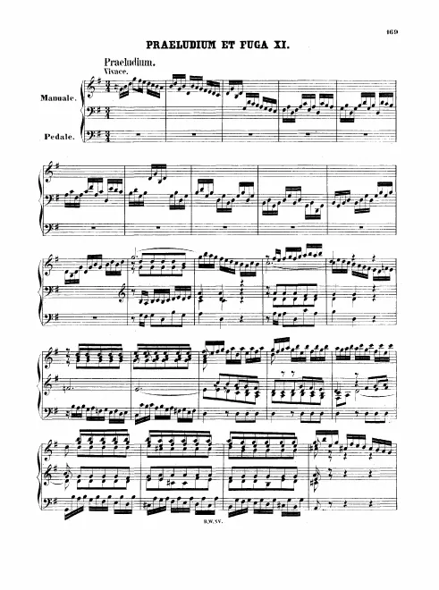 First page of Prelude and Fugue in G major