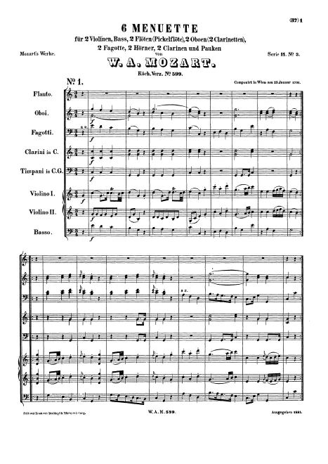 First page of 6 Minuets