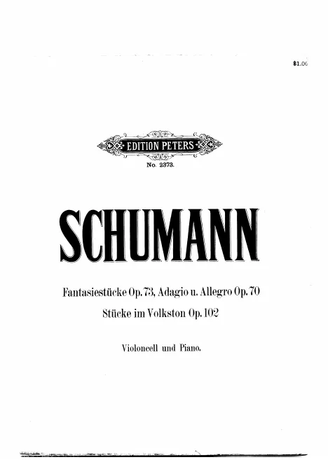 First page of Compositionen für Violoncell und Pianoforte